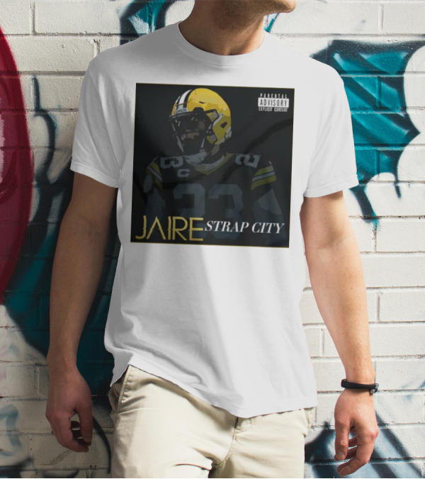 Jaire Strap City Parental Advisory Number 23 Football Helmet T-Shirt
