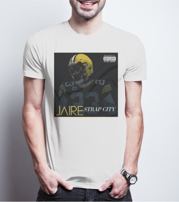 Jaire Strap City Parental Advisory Number 23 Football Helmet T-Shirt