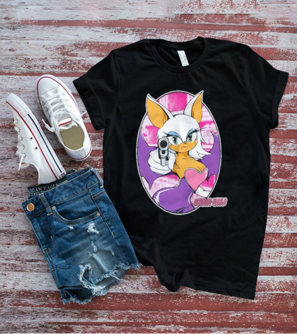 Mamono World Character With Gun And Heart T-Shirt