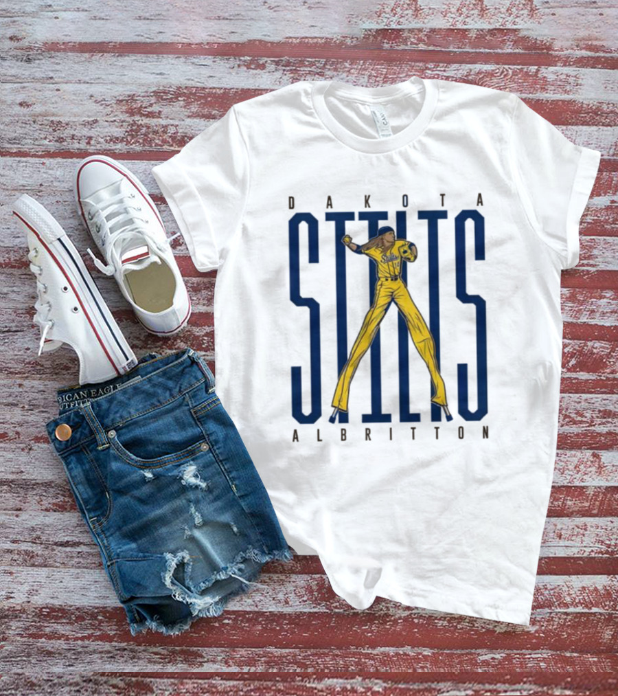 Dakota Albritton Stilts Baseball Pitcher Action Pose T-Shirt