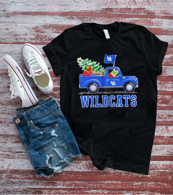 Grinch Driving Christmas Truck UK Wildcats T-Shirt