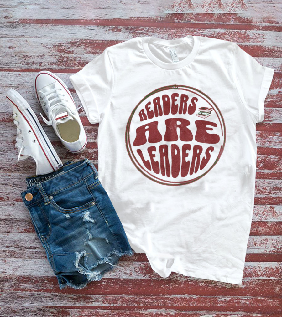 READERS ARE LEADERS Book Stack T-Shirt