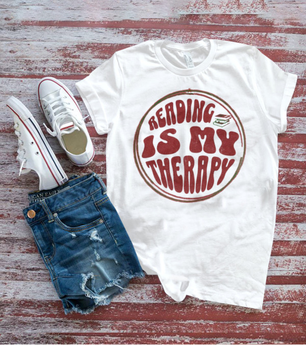 Reading Is My Therapy Retro Book Lover T-Shirt