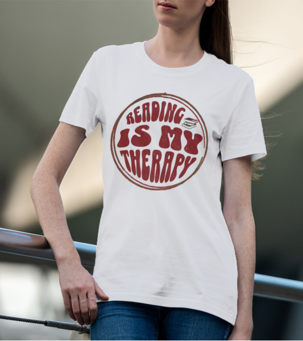 Reading Is My Therapy Retro Book Lover T-Shirt