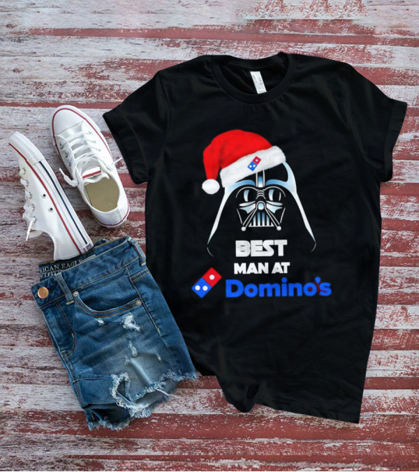 Darth Vader Santa Hat With Best Man At Domino's Christmas T-Shirt