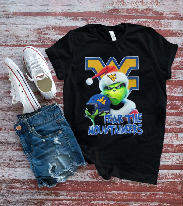 Grinch Fear The Mountaineers West Virginia Christmas Holiday T-Shirt