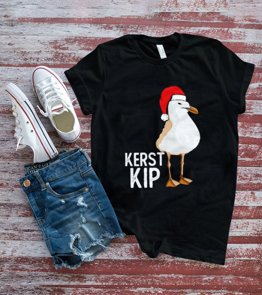 Kerst Kip Santa Hat Christmas Bird T-Shirt