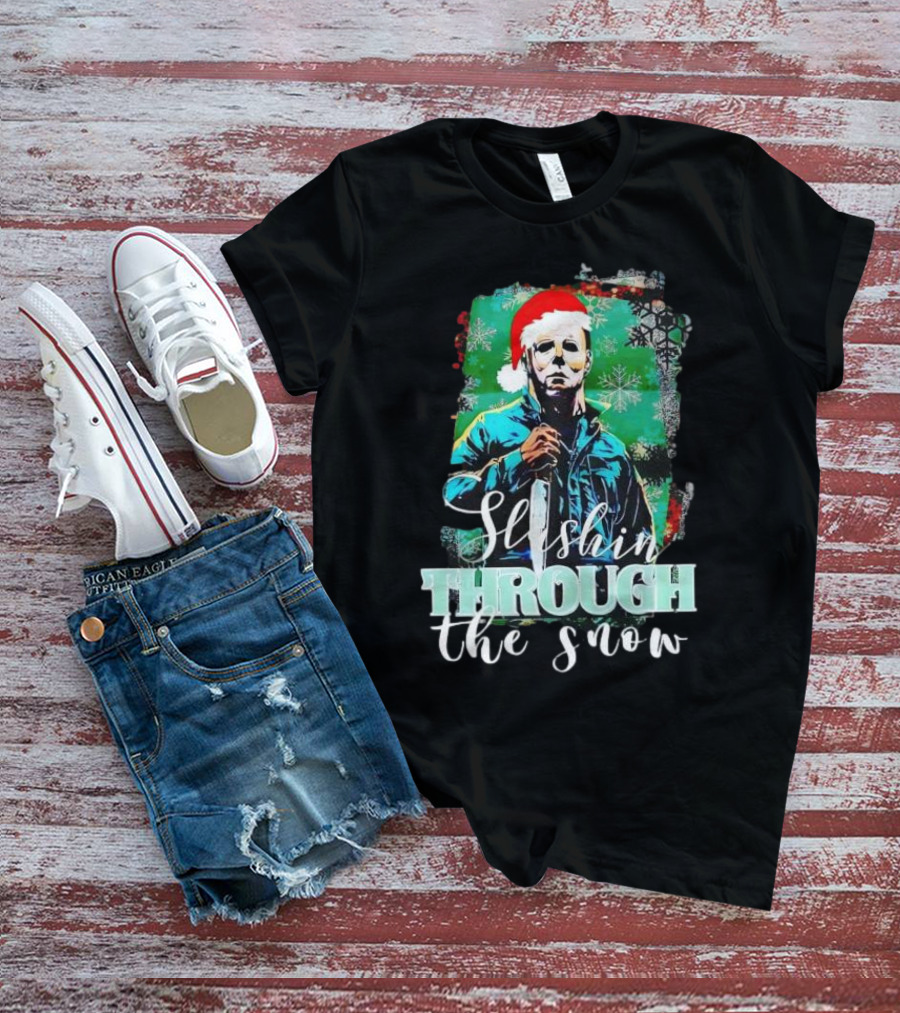Michael Myers Slashin Through The Snow Christmas T-Shirt