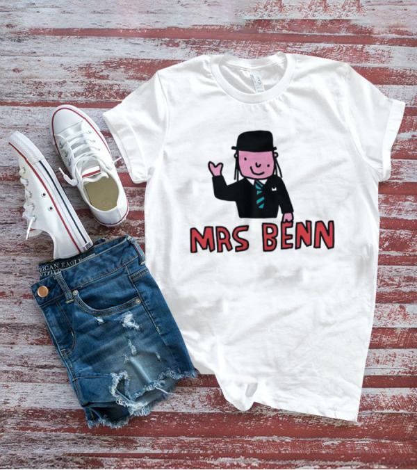 Mrs Benn Cartoon Character In Suit And Tie With Black Bowler Hat T-Shirt