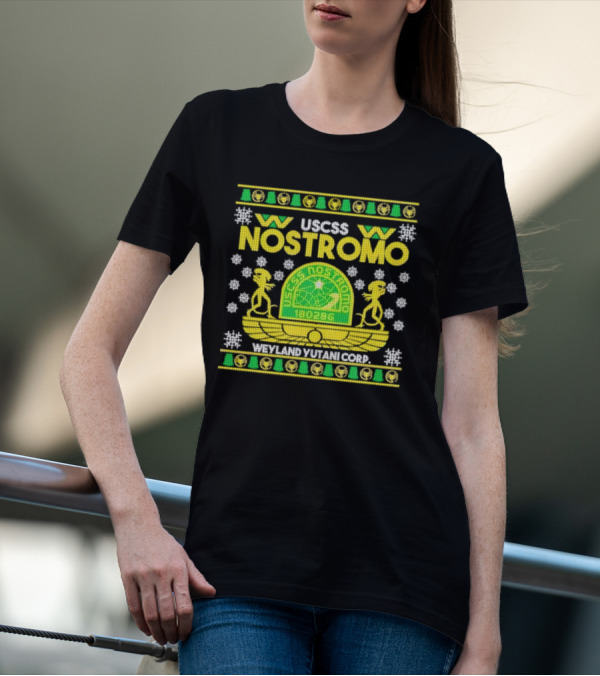 USCSS Nostromo Weyland Yutani Corp Snowflake Alien T-Shirt
