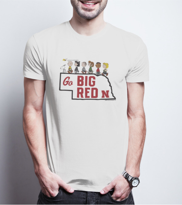Peanuts Go Big Red Nebraska The Gang T-Shirt