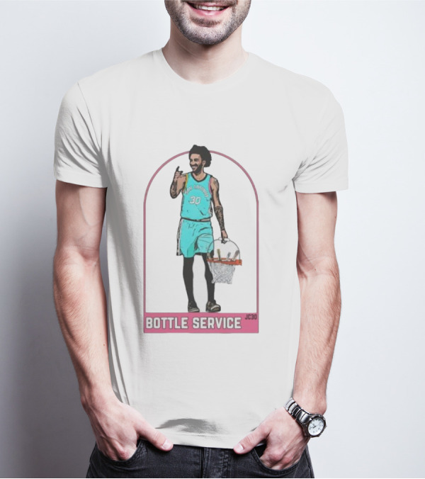 BOTTLE SERVICE JC30 Vintage Basketball Player Arch T-Shirt