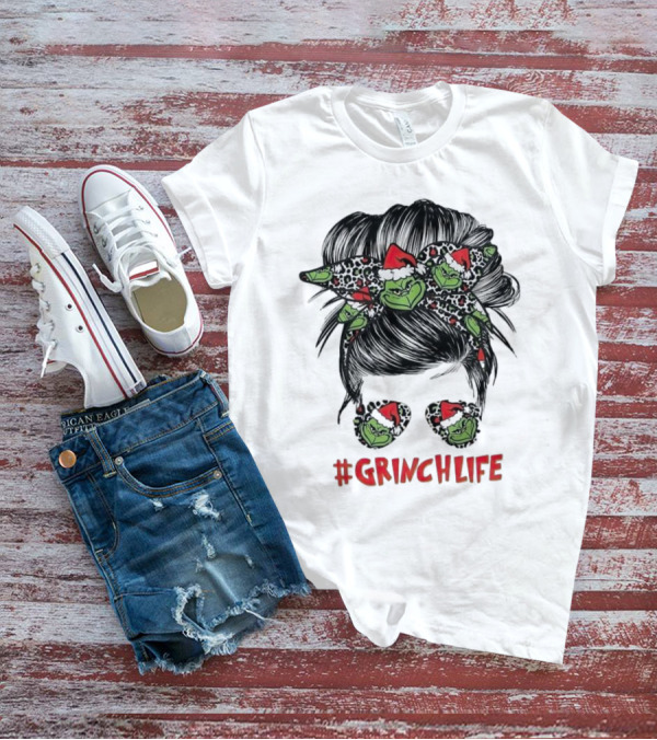 GrinchLife Christmas Girl Grinch Bow And Sunglasses T-Shirt
