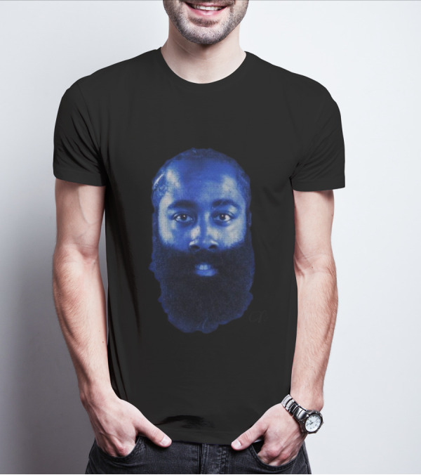 Harden Big Head Blue Halftone T-Shirt