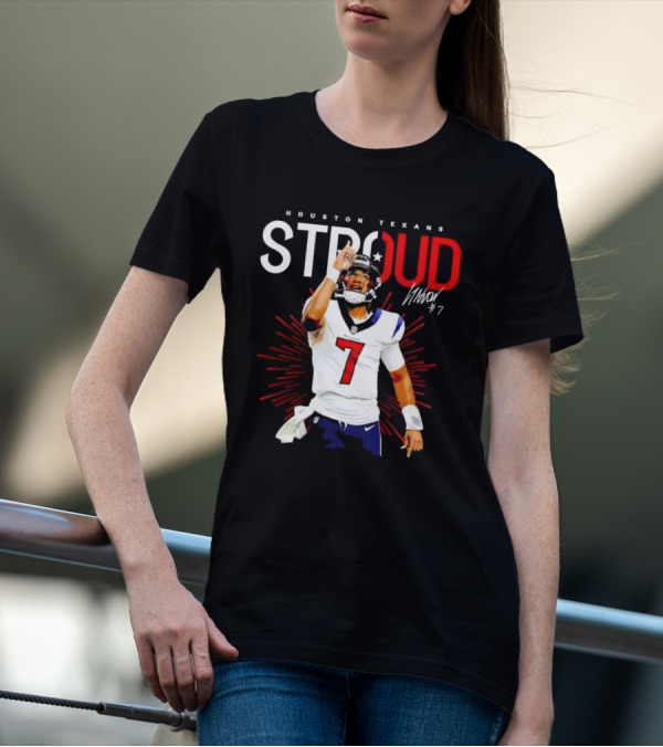 Houston Texans Cj Stroud #7 Signature Visionary Leader T-Shirt