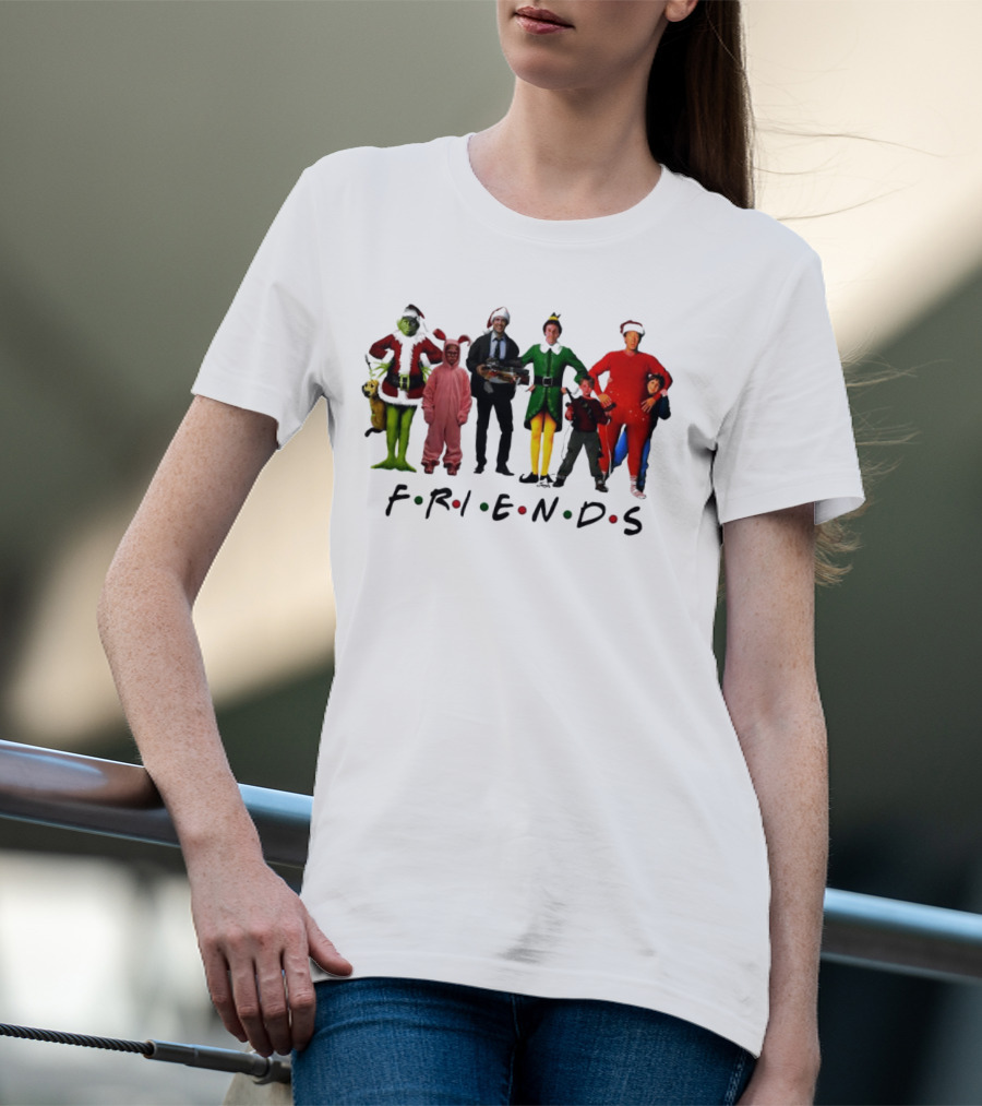 Friends Movie Character Holiday Mashup T-Shirt