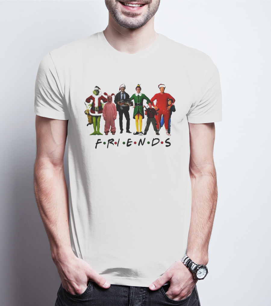 Friends Movie Character Holiday Mashup T-Shirt