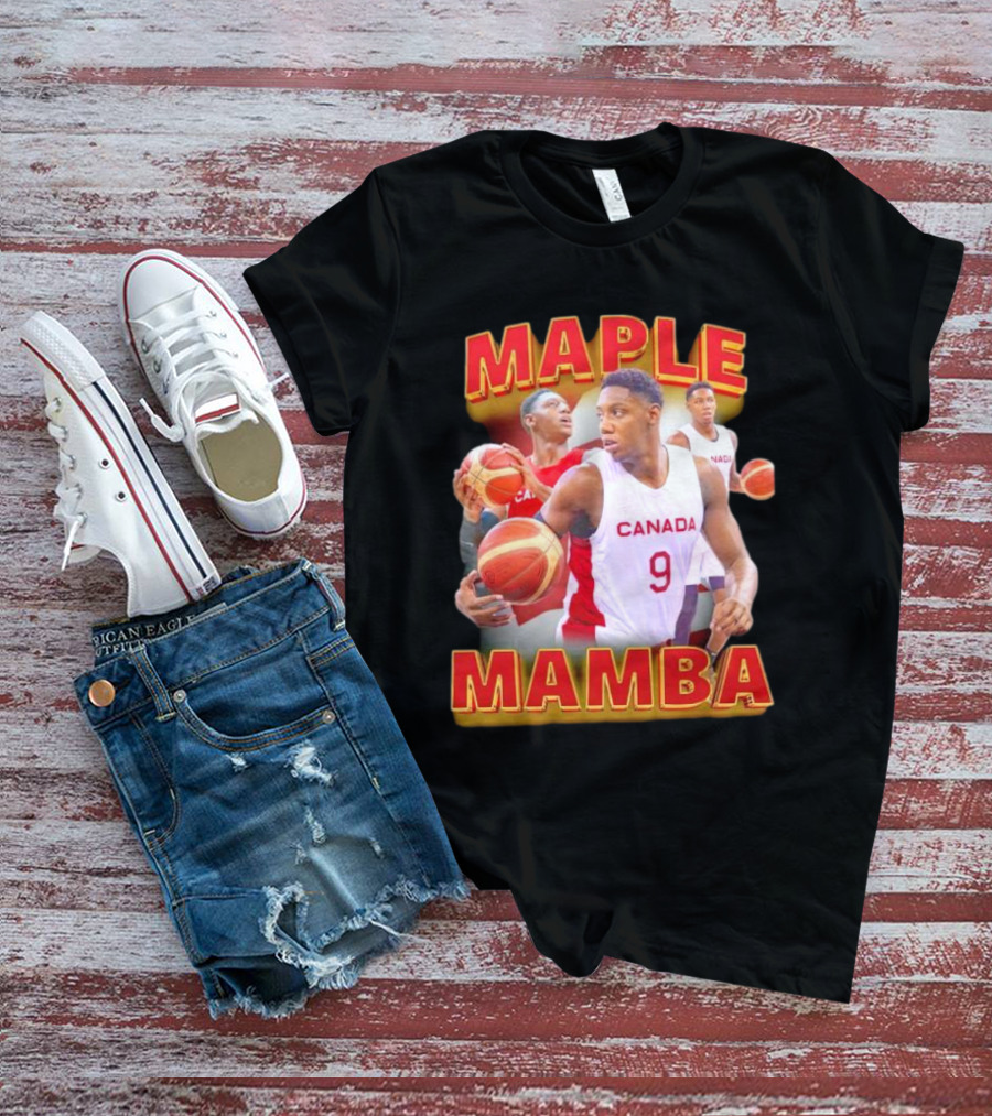 Maple Mamba Canada Basketball Player Number 9 T-Shirt
