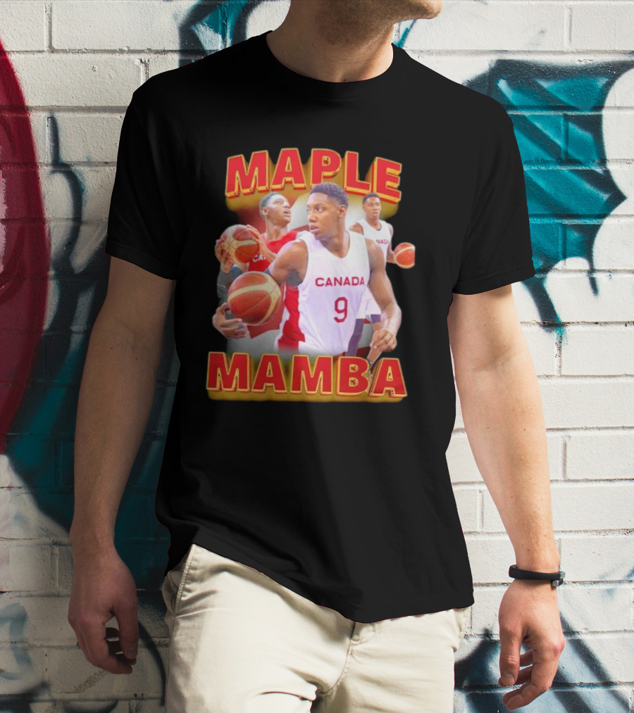 Maple Mamba Canada Basketball Player Number 9 T-Shirt