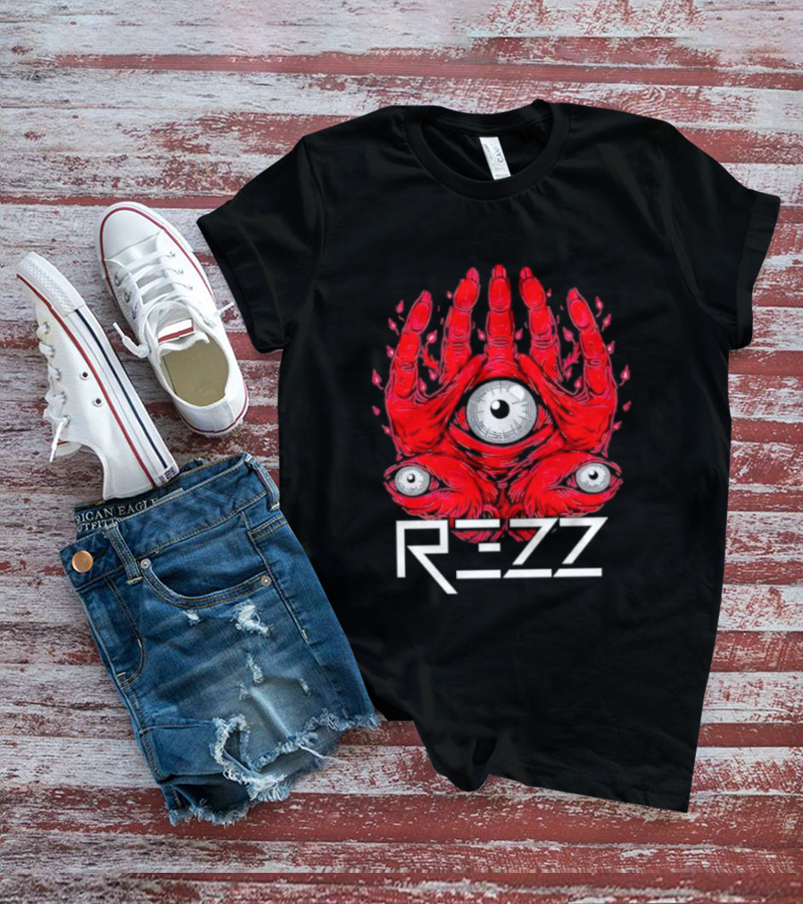Rezz Men's Monster Inside With Red Hand And Eye T-Shirt