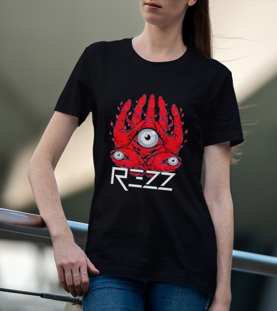 Rezz Men's Monster Inside With Red Hand And Eye T-Shirt