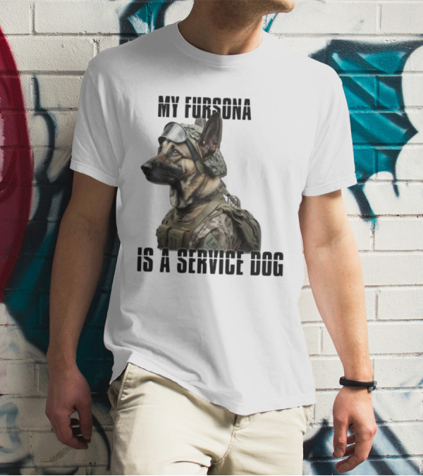 My Fursona Is A Service Dog In Tactical Gear T-Shirt