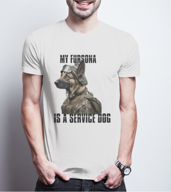 My Fursona Is A Service Dog In Tactical Gear T-Shirt