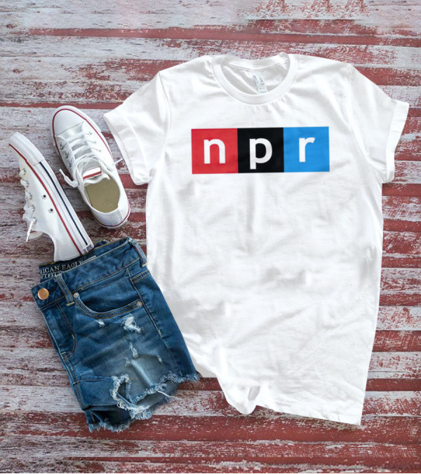 NPR Red Black Blue Iconic Logo Squares T-Shirt