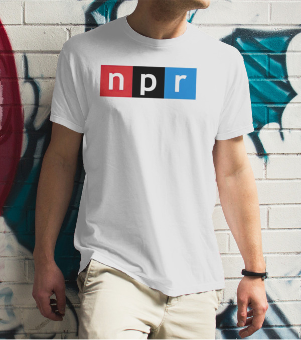NPR Red Black Blue Iconic Logo Squares T-Shirt