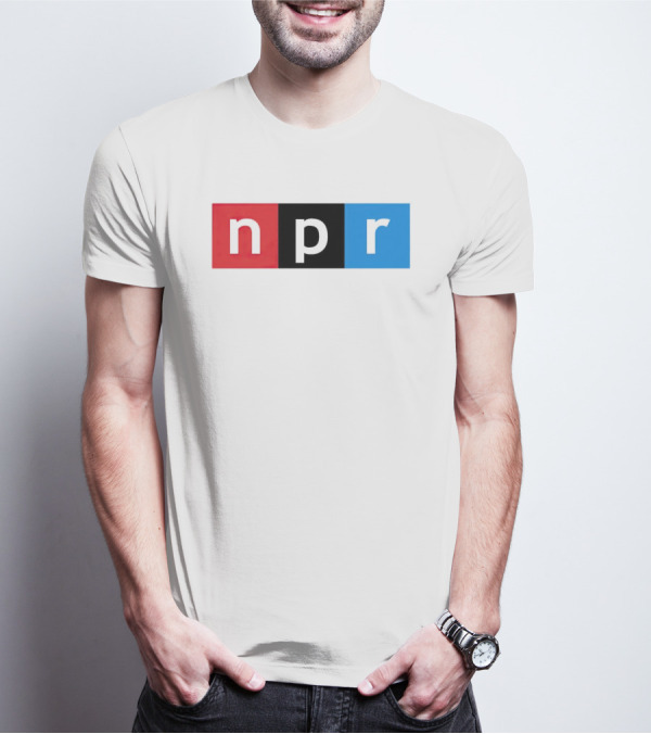 NPR Red Black Blue Iconic Logo Squares T-Shirt
