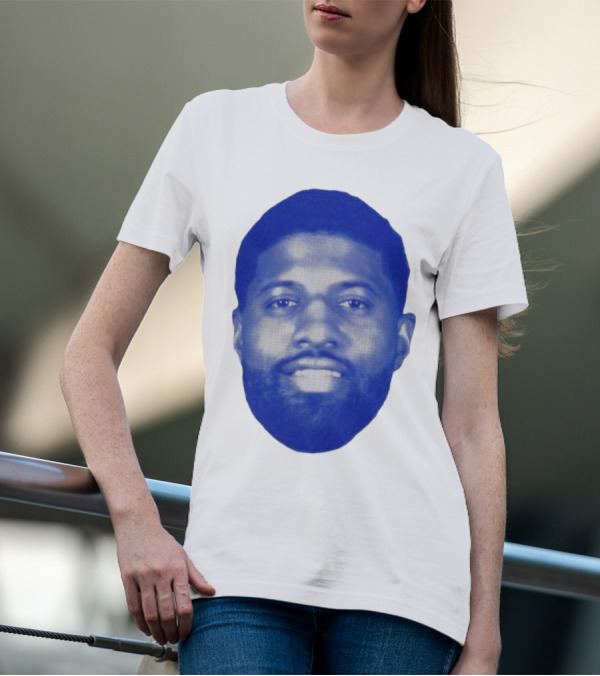 Paul George Blue Halftone Face T-Shirt
