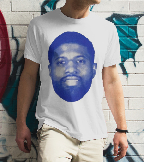 Paul George Blue Halftone Face T-Shirt