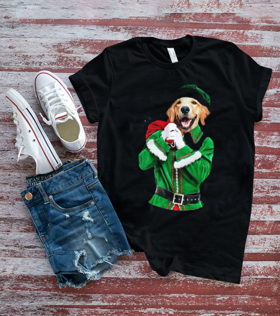 Charlie Personalized Santa Dog Christmas T-Shirt