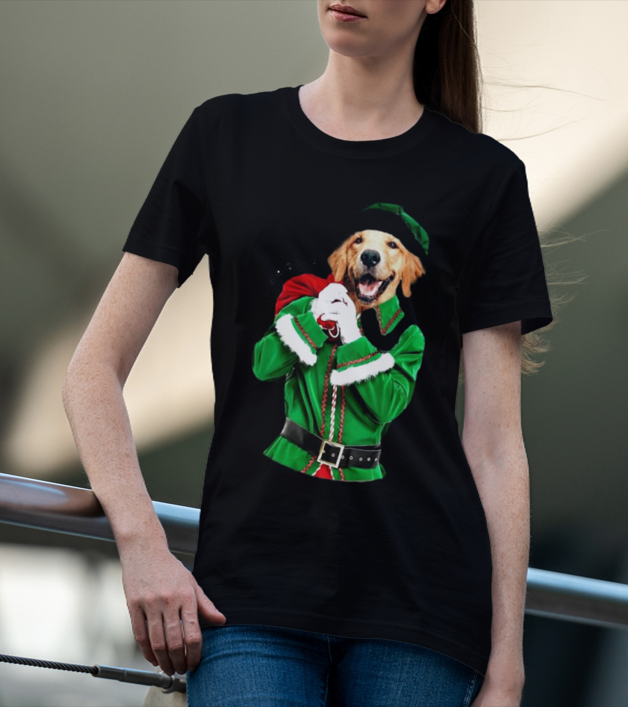 Charlie Personalized Santa Dog Christmas T-Shirt