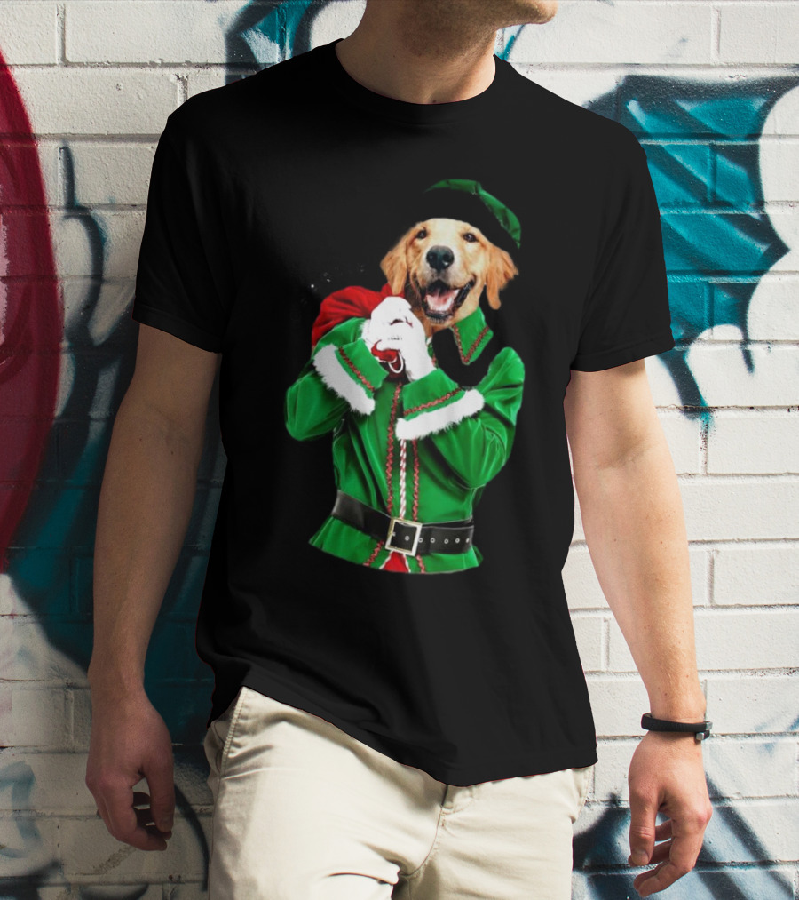 Charlie Personalized Santa Dog Christmas T-Shirt