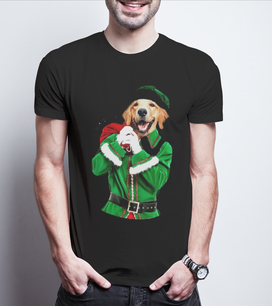Charlie Personalized Santa Dog Christmas T-Shirt
