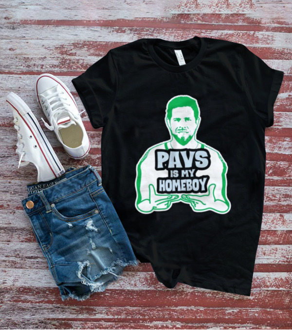 Dallas Stars Pavs Is My Homeboy Green And White T-Shirt