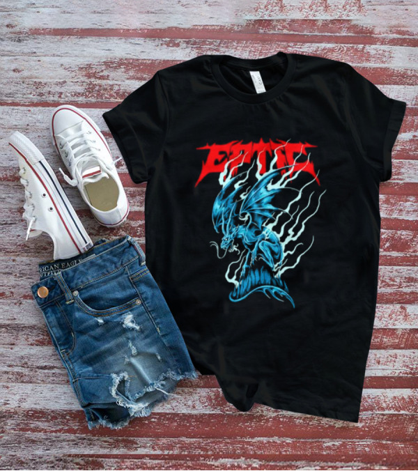 Eptic Blue Dragon Flame Art Collaboration With Yara Noe T-Shirt