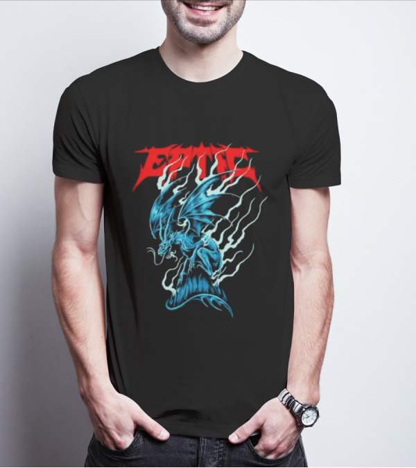 Eptic Blue Dragon Flame Art Collaboration With Yara Noe T-Shirt
