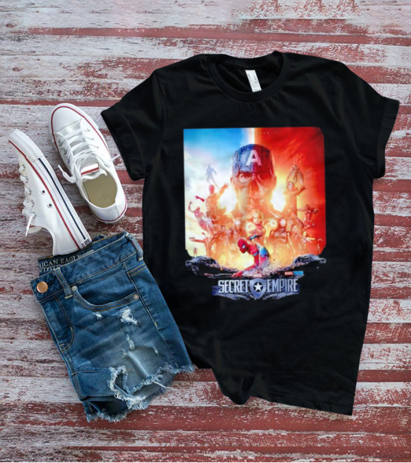 Marvel Secret Empire Captain America A Hydra Battle With Spider-Man And Avengers T-Shirt
