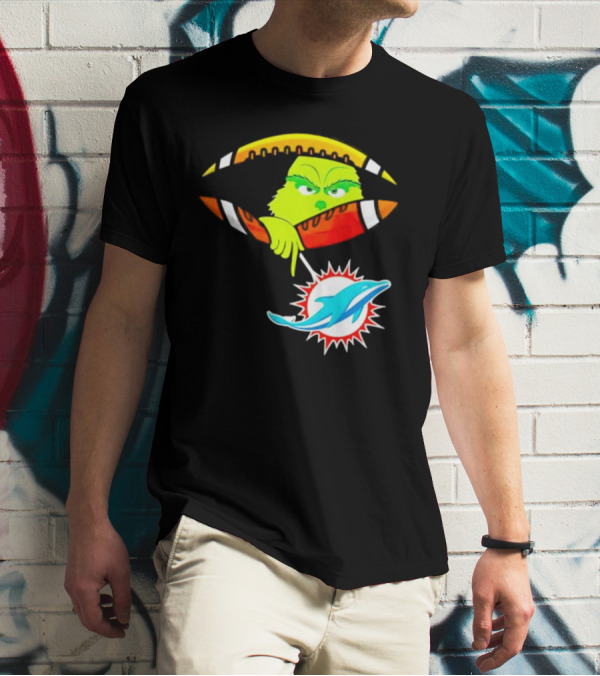 Miami Dolphins Grinch Football Fan Zipper T-Shirt
