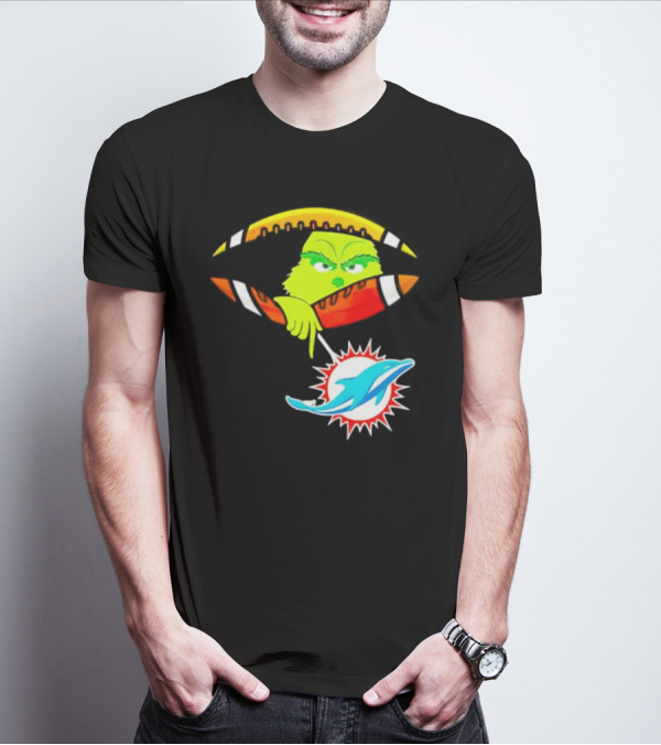 Miami Dolphins Grinch Football Fan Zipper T-Shirt