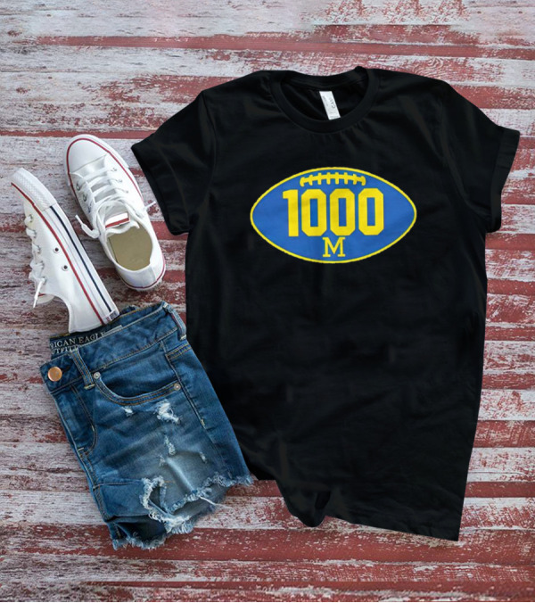 Michigan 1000 Wins Football M T-Shirt