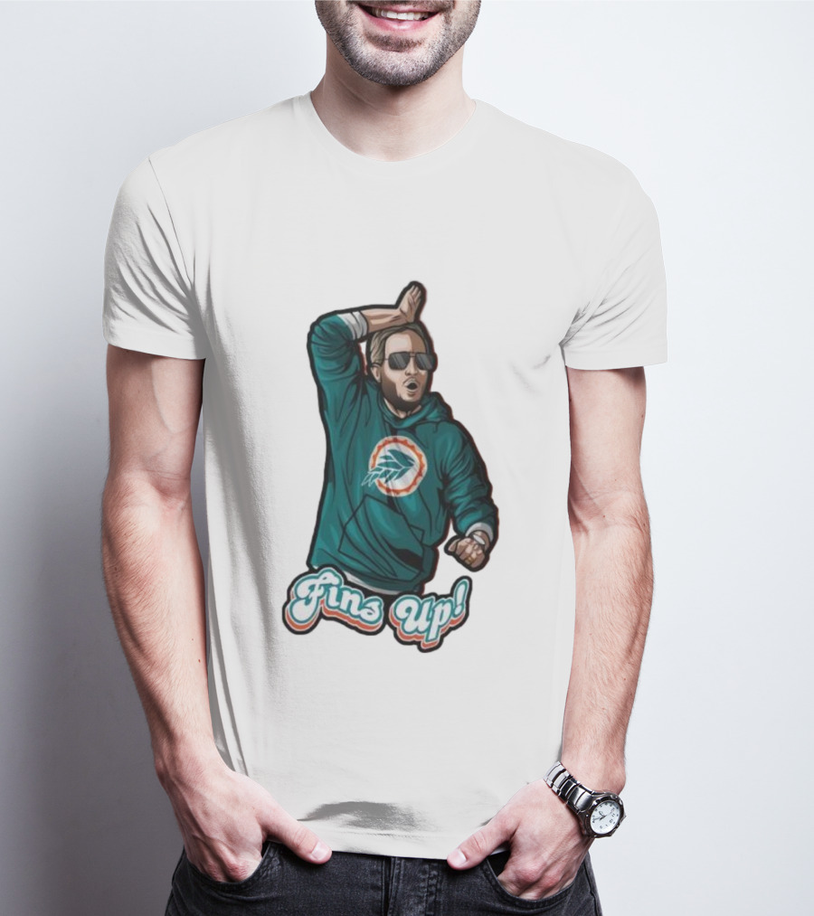 Mike McDaniel Fins Up Miami Dolphins Coach Motivation T-Shirt