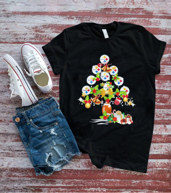 Pittsburgh Steelers Christmas Tree Holiday Football Ornaments And Gifts T-Shirt