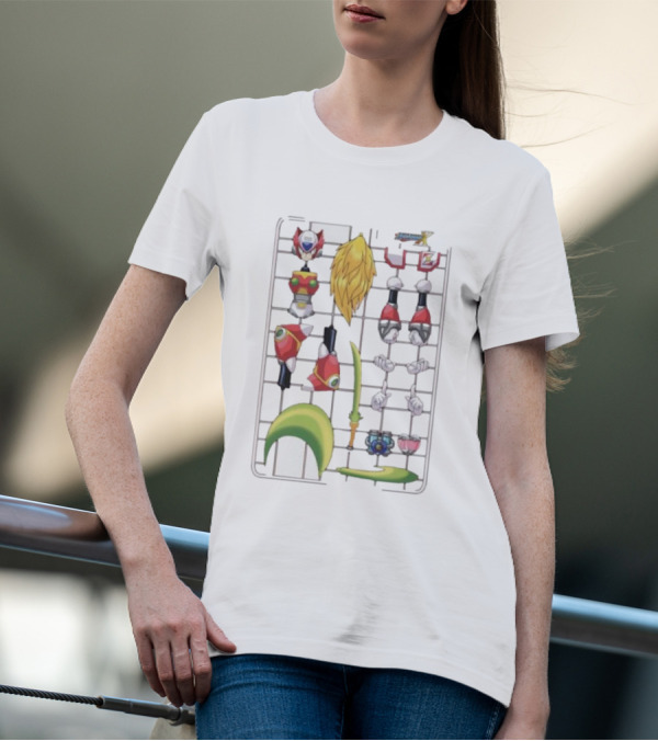 Capcom Megaman Zero Model Kit Elements Tekno Edizioni Parts Assembly T-Shirt