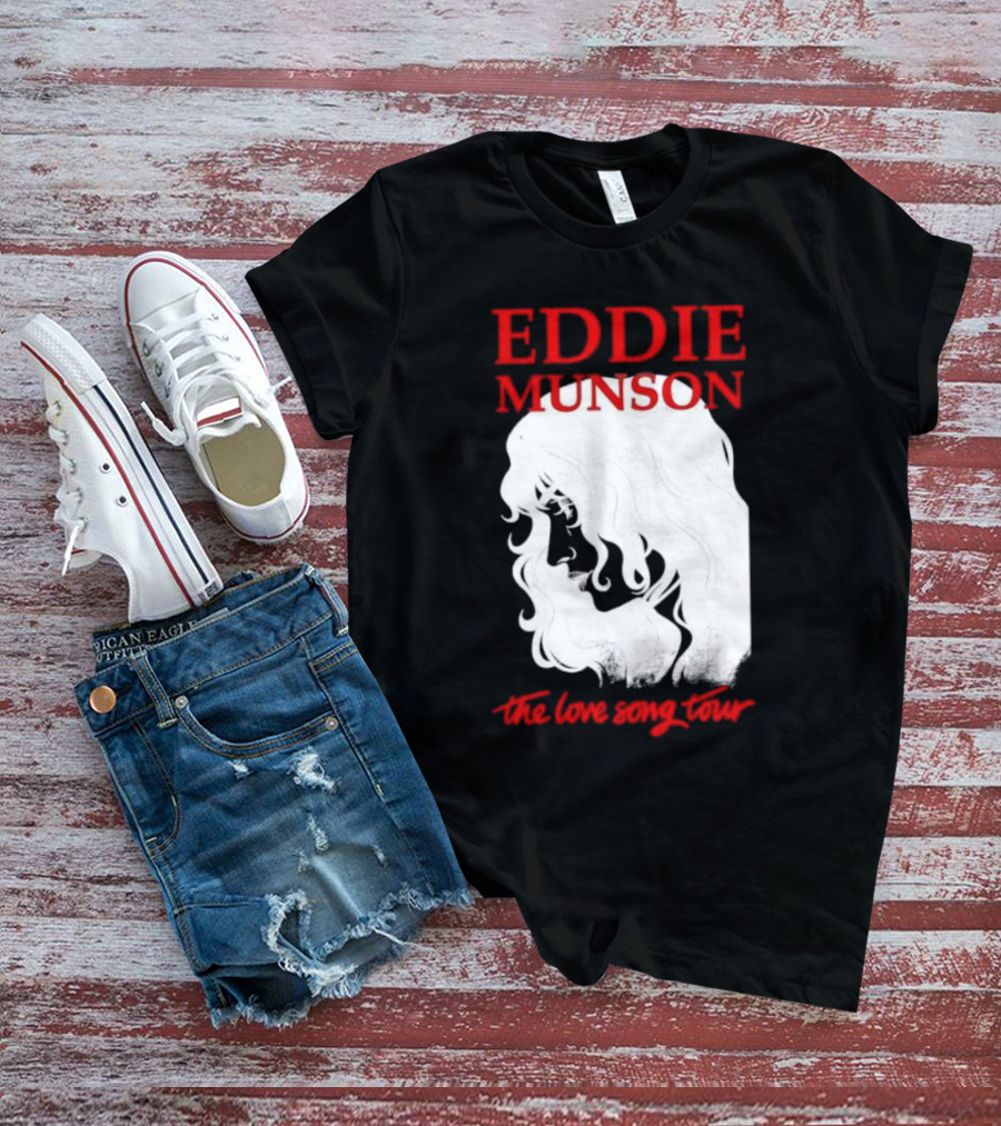 Eddie Munson The Love Song Tour Silhouette Portrait In T-Shirt