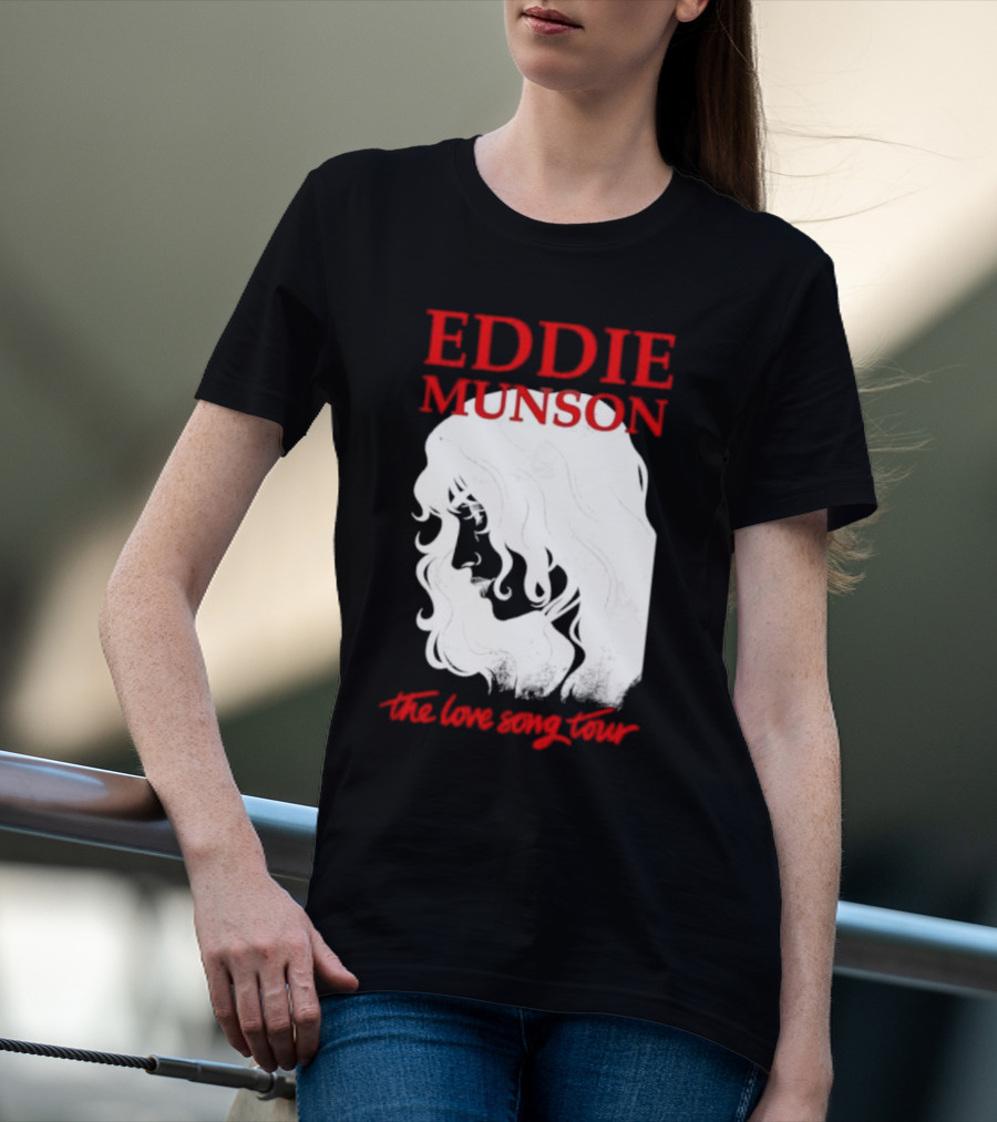 Eddie Munson The Love Song Tour Silhouette Portrait In T-Shirt