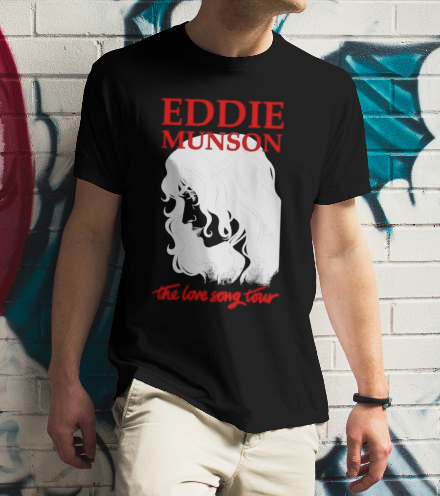 Eddie Munson The Love Song Tour Silhouette Portrait In T-Shirt