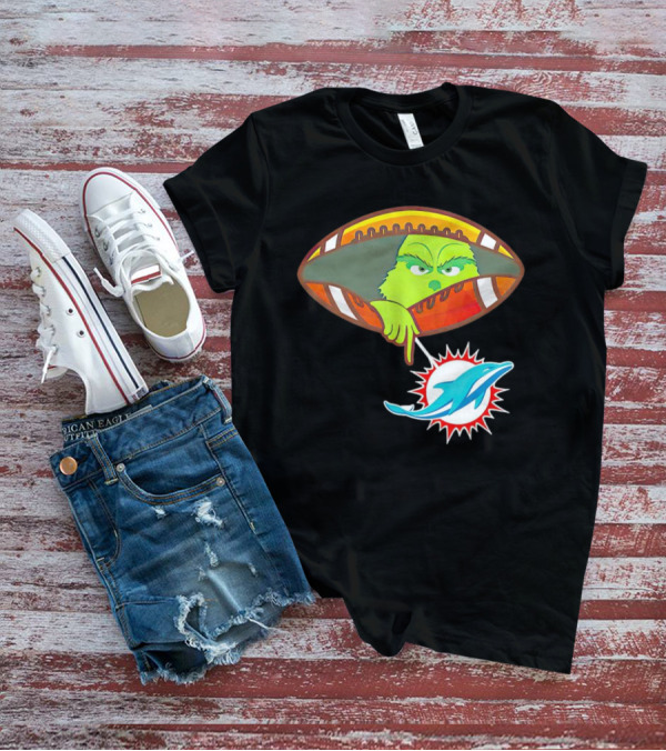 Grinch Ew Miami Dolphins Football T-Shirt